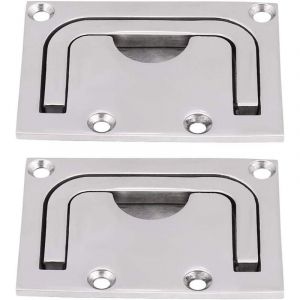 Casier de Trappe Affleurant de Bateau, Tirer Poign&eacute;e de Bateau de Trappe Enfonc&eacute;e Poign&eacute;e de Traction d'ascenseur de Cabinet en Acier Inoxydable