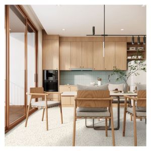 Dalle de sol PVC prête à poser effet terrazzo felizia azure GERFLOR - 2.23 m²