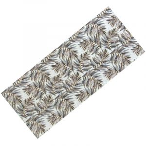 Tapis de cuisine antid&eacute;rapant - Chemin de table lavable, motif de feuilles, design moderne - Fabriqu&eacute; en Italie Cm. 50x200