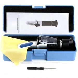 Brix R&eacute;fractom&egrave;tre, Sucr&eacute; R&eacute;fractom&eacute;tre de 0 a 90 Precision pour Tester L&eacute;gumes & Fruits, Sucr&eacute; dans le Miel,Jus de Fruits, Vin, du Lait