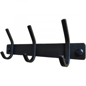 Tuserxln - Porte Manteau Mural, Patere 3 Crochets, Crochet Porte-Manteau Noir Acier Inoxydable Accroche Serviette salle de Bain - 1 Set