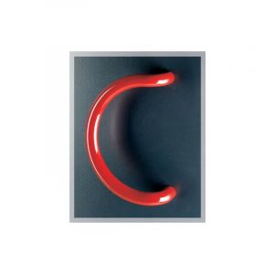 Poignée de porte battante demi-lune NY.STG 95 - NORMBAU Noir Filetée Noir