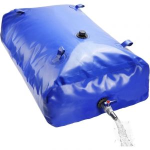 Aiperq - jamais utilis&eacute;] R&eacute;servoir d'eau pour brouette i Sac &agrave; Eau Mobile Outdoor avec Valve de Sortie et Tapis antid&eacute;rapant i Bidon d'eau Pliable en