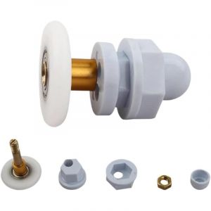 Roulette Porte Coulissante Douche Lot de 4 roulettes de porte de douche 25mm, roulettes durables for cabines de douche, roulettes/roulettes for