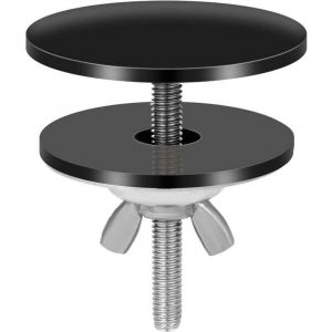 ZVD - Couvercle Trou Robinet Noir, 5 cm Acier Inoxydable Couvercle Trou Robinet &Eacute;vier Cache Trou pour &Eacute;vier &Eacute;tanche Couvercle &Eacute;vier Cuisine Noir pour
