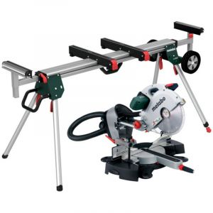 Scie &agrave; onglets Metabo KGS 315 Plus Set avec socle de machine KSU 401