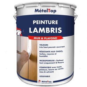 Metaltop - Peinture Lambris - Pot 5 l - 7037 - Gris poussi&egrave;re