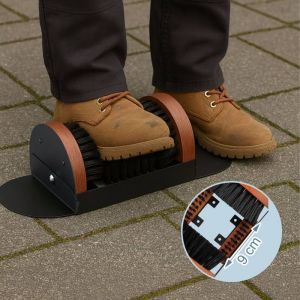 Grattoir a chaussures avec brosses peripheriques - nettoyeur de bottes dexterieur