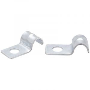 20Pcs Attache pour Fixer Grillage Rigide Tube Sangle Collier Serrage Acier carbone zingué pour Tuyau 21x10x7mm 6mm ID