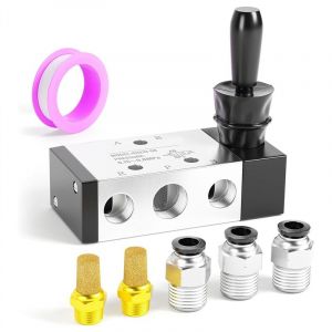 1/4' npt 5 Voies 3 Positions Vanne Pneumatique à Levier Manuel éLectrovanne ContrôLe Push-Pull 4H210-08