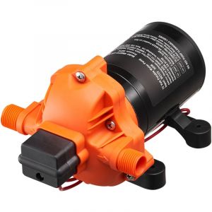 Mophorn Pompe à membrane 12 V 1,8 GPM, pompe à eau 12 V CC à 3 chambres avec 40-100 PSI réglable, pressostat automatique, 60 PSI, port MNPT 1/2''