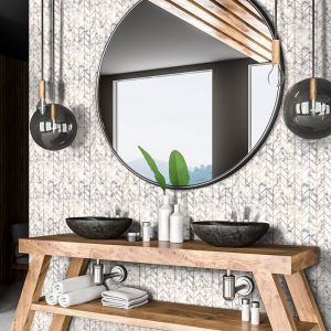 Ambiance-sticker - Sticker Mural Carrelage adh&eacute;sif Cuisine Salle de Bain - 60 stickers carrelages effet marbre ligne dor&eacute;e - 60stickers15x15cm