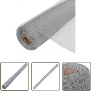 Moustiquaire en maille d'aluminium 100x500 cm argent&eacute; - Trellis Aluminium - Cl&ocirc;ture Alu - Moustiquaire Fen&ecirc;tre - Moustiquaire Porte - Grillage