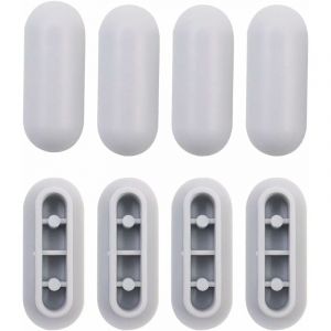 Ahlsen 4 Pièces Tampon Universel pour Siège de Toilette Universel Chocs Kit de Tampon Abattant WC Plastique Toilette Pare-chocs Remplacement