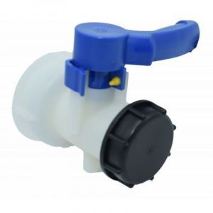 Shining House - Vanne pour cuve ibc 1000 litres 2' / 62 mm Vanne papillon intégrée en plastique DN40 (62 mm)