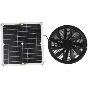 Kit de ventilateur à panneau solaire, ventilateur d'extraction solaire portable étanche 100 w 12 v avec protection métallique, pour poulailler,