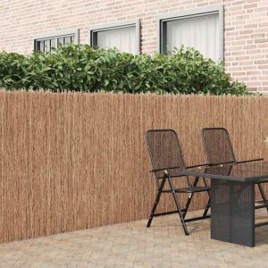 Cl&ocirc;ture en brande Marron 400 x 150 cm Bois de brosse Vidaxl