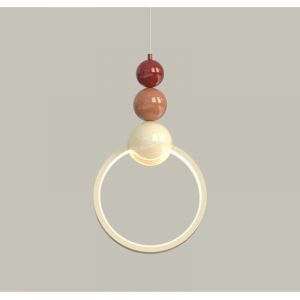 Lustre, lustre de chevet de chambre &agrave; coucher de style cr&egrave;me nordique, lustre suspendu de salle &agrave; manger et de salon