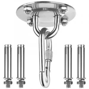 Crochet Plafond Lourds Acier Inoxydable 500 kg , Crochets balancoire Suspension avec Vis Fixation pour Chaise Suspendue, balançoire, Serviette Yoga,