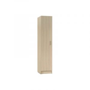Altri - Armoire porte-balais 37x37x180h cm avec 1 porte chêne clair – Giacinto