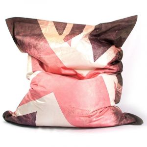 Livedeco - Pouf Géant xl Imprimé, Déhoussable, Intérieur, Salon, Chambre, vintage uk Drapeau Anglais BiG52