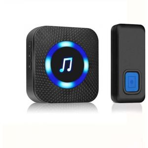 Sonnette sans Fil, 300M Sonnette Longue Port&eacute;e &Eacute;tanche Carillon Electronique, Kit de Carillon avec R&eacute;cepteurs Enfichables pour la Maison, 50