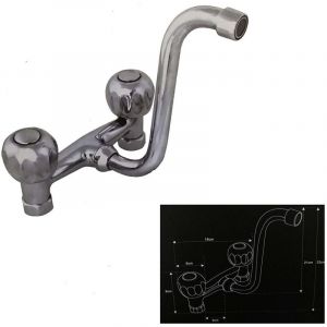 Mitigeur Bain Acier 59348 Bain Double Bouton Haut Filtre Robinets