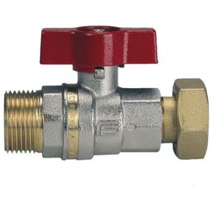 Vanne &agrave; boisseau ASTER - Poign&eacute;e papillon M &eacute;crou tournant - Pour compteur - Droit-2162R424PR - Effebi