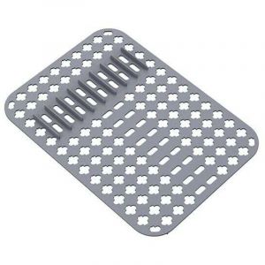ZVD - 1pc Tapis d'&eacute;vier, Tapis de Protection en Silicone, 40X29 cm pvc Cuisine Tapis D'&eacute;vier Protecteur pour &eacute;vier et &eacute;vier avec Trous de Drainage