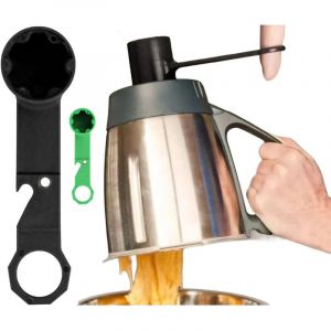 2pcs D&eacute;mouleur de P&acirc;te pour Thermomix TM5 TM6 TM21 TM31, retirez ais&eacute;ment les p&acirc;tes lourdes et collantes du bol m&eacute;langeur Thermomix avec cette cl&eacute; de