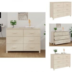 Vidaxl - Buffet hamar Marron miel 113x40x80 cm Bois massif de pin - Buffet - Commode - Meuble Rangement - Mobilier Salon - Décoration Intérieure