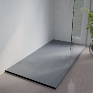 Cuisibane - Receveur de douche 180x90 cm extra plat - saphir- Gris ciment