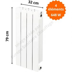 Global Radiatori - Radiateur aluminium vertical H.79 x 32 cm vip 700 Deville 648 w