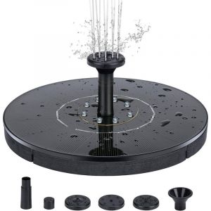 Mini fontaine solaire flottante pour bassin d'eau, cascade, fontaine ext&eacute;rieure avec lumi&egrave;re, d&eacute;coration de jardin aquatique, 1 pi&egrave;ce (18 cm, lumi&egrave;re