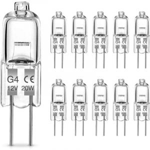 Ymyny Ampoules Halog&egrave;nes G4, 20W Ampoule G4, Lampe de Base &agrave; Broche Halog&egrave;ne 12V, Blanc Chaud 2700K,, 300LM, Lampe Halog&egrave;ne Basse Tension G4, Lampe &agrave;