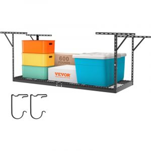 Mophorn - vevor Etagere de rangement pour garage, 91,4x243,8 cm, etagere de rangement au plafond, reglable en acier lamine a froid pour rangement du