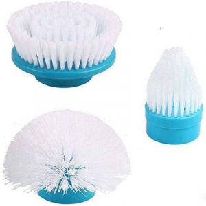 T&ecirc;tes de brosse de rechange pour &eacute;purateur Hurricane Spin Scrubber avec ensemble multifonction de 3 (plat, d&ocirc;me, coin) et adaptateur