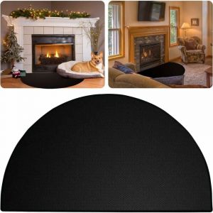 Pare-feu cheminée Tapis de cheminée ignifuge – Tapis de cheminée ignifuge intérieur et extérieur de 48 po x 30 po – Fibre de verre