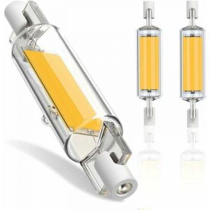 Ampoule R7S LED 78mm Dimmable, 10W R7S Ampoules LED COB, R7S LED 78mm Haute Lumière Blanc Chaud 3000K, R7S LED Lampe 600LM, éclairage à faisceau 360