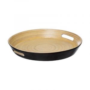 Five Simply Smart - Plateau Rond en Bambou 'Modern' 42cm Charbon