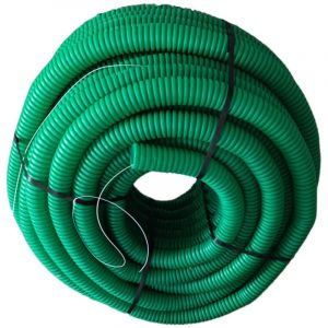 Gaine TCP vert ø40 en bobine de 25 mètre avec tire-fil - HEGLER