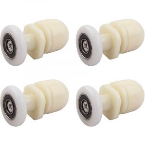 Roulettes Porte de Douche, 4 Pi&egrave;ces Roulette Porte Coulissante Douche en Laiton, pour Rouleau pour Remplacement de Douche Coulissante Verre Porte