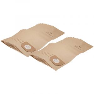 20x sacs compatible avec Parkside (Lidl) PNTS1400/B1, PNTS1500, pnts 30/4, pnts 30/5, pnts 30/6 s aspirateur - papier, marron - Vhbw