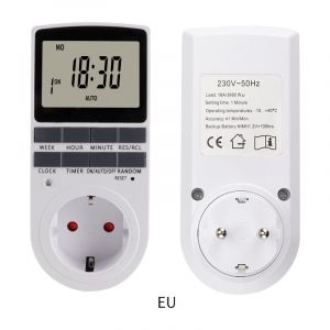 Linghhang - 2 Pack) Prise Programmable Digitale avec Compte à rebours Minuterie Numérique Journalier/Hebdomadaire Programmateur Prise Electrique avec
