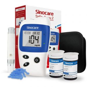 Testeur et d&eacute;tecteur de tension Kit de Test de glyc&eacute;mie, Syst&egrave;me de Surveillance de la glyc&eacute;mie glucom&egrave;tre Lecteur de glyc&eacute;mie glyc&eacute;mie Test Kit avec