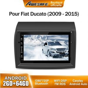 AWESAFE Autoradio Android 13 pour Fiat Ducato Peugeot Boxer Citro&euml;n Jumper 2Go+64Go 7'' &eacute;cran Tactile avec Carplay Android Auto