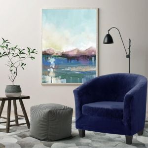 Velours Housse de Fauteuil Club Ensemble de Deux Pi&egrave;ces Housse de Fauteuil Extensible Housse Fauteuil Salon Fauteuil Cabriolet Tub Chair avec Housse