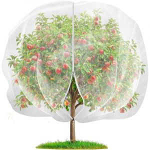 Filet de jardin en maille pour plantes, arbres fruitiers, cage &agrave; fruits, filet de protection contre les insectes et les oiseaux avec fermeture &eacute;clair