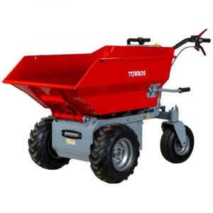 Torros - Mini dumper électrique 500kg 216L benne basculante par vérin batterie 48V / 32Ah MED502