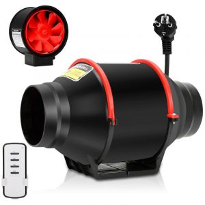 VINGO Ventilateur de conduit 100mm/150mm avec t&eacute;l&eacute;commande A&eacute;rateur Extracteur d'air de Conduit Ventilateur Axial de Gaine 310m&sup3;/h - 100mm